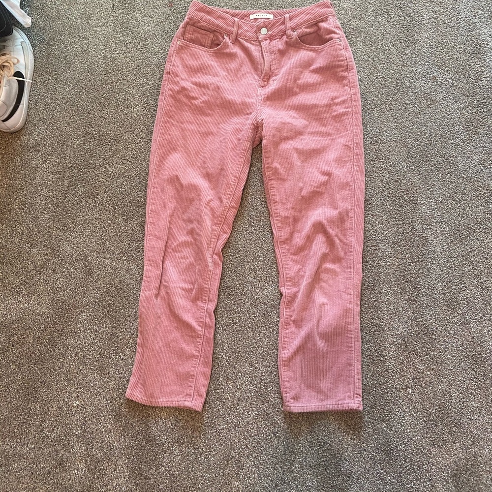 blush corduroy mom jeans